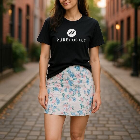 Pure Hockey Womens Tee Shirt Black White Approximately a Medium - Picture 3 of 5